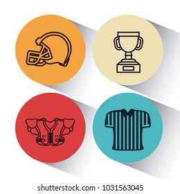 colorfull american football icon