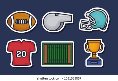 colorfull american football icon