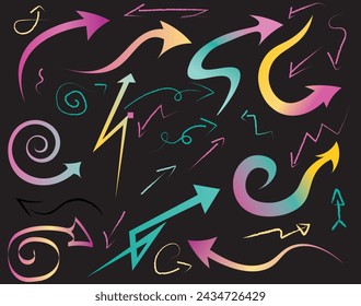 icono de flecha colorida vector art