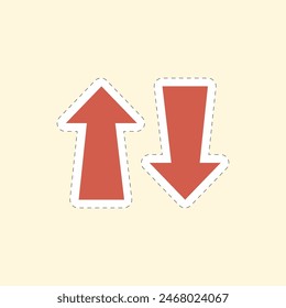 Colorfull Arrows Sticker Vector Illustration