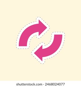 Flechas de colores Pegatina Ilustración vectorial