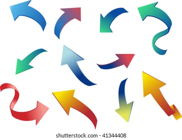 colorfull  arrows. Vector illustration.