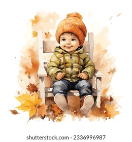 Colorfull Autumn And Fall Design watercolor Bundle