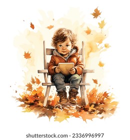 Colorfull Autumn And Fall Design watercolor Bundle