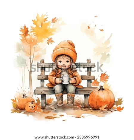 Colorfull Autumn And Fall Design watercolor Bundle