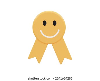 Colorfull award batch with 3d vector icon cartoon minimal style