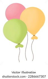 El conjunto de globos de globo de colores