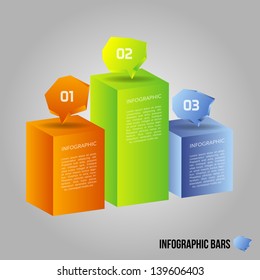 Colorfull Bar Graph - infographic Element - Vector Illustration
