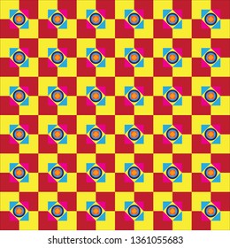 Colorfull beautifull pattern with geometry shapes - vector background