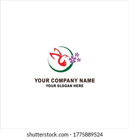 Colorfull bird logo vector design