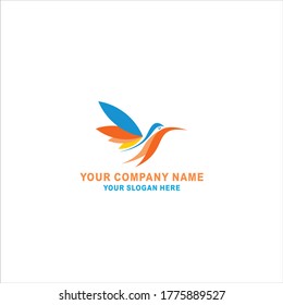 Colorfull bird logo vector design