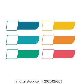 Colorfull Blank Label Template Set Vector Stock Vector (royalty Free 