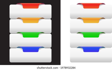 colorfull blank web banner isolated