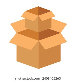 colorfull box cargo logistic vector
