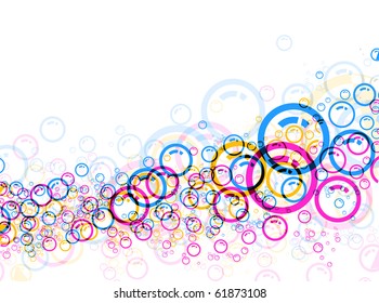 Colorfull bubbles background, vector illustration