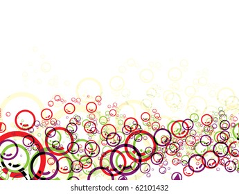 Colorfull bubbles background, vector illustration