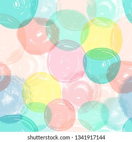 Colorfull Bubbles Seamless Pattern Print 
