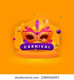 Colorfull carnival logo and ornament vector