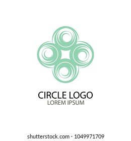 Colorfull circle  abstract logo design vector