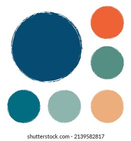 colorfull circle design on white background vector.