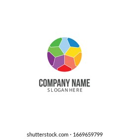 colorfull circle landscape pattern vector