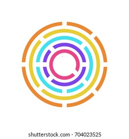 colorfull circle logo concept vector