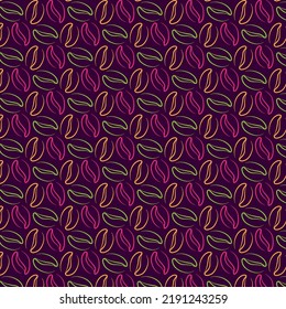 colorfull coffee beans seamless pattern. perfect for fashion, textile, background, cover, coffee caffe