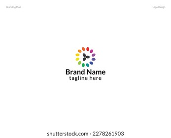 Colorfull company logo design concept