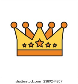 Colorfull Crown icon. Vector illustration