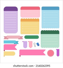 colorfull cute note paper planner collection set