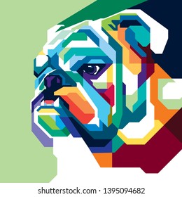 ColorFull Dog Pop Art Vector