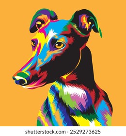 Ilustración de perros coloridos, mejor para póster, camiseta, etc