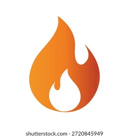 Colorido icono de fuego Ilustración vectorial