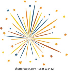 Colorfull Firework Vector Illustration Design