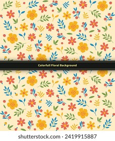 Colorfull Floral Background eps vector