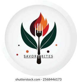 A Colorfull Food Restaurant Logo illustration.