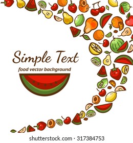 Colorfull fruit pattern background,vector illustration for your design.