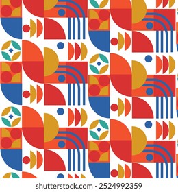 Colorfull Geometric mural background, colorfull geometric pattern, seamless, wallpaper