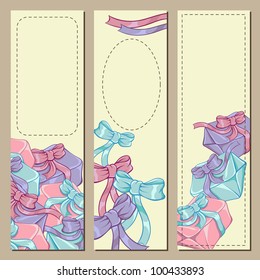 Colorfull gift box banners for your design.