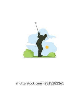 Colorfull golf illustration for any purpose