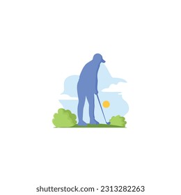 Colorfull golf illustration for any purpose