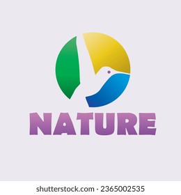 colorfull gradient nature logo creative symbol organic concept.Corporate identity logotype, company graphic design