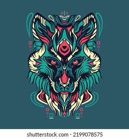 Colorfull illustration of animals in black outlines 