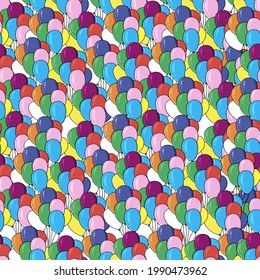 Colorfull illustration for children Pattern balloons . Children's illustration for paper, wallpaper, textile.