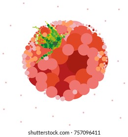 Colorfull Illustration of tomato on white background