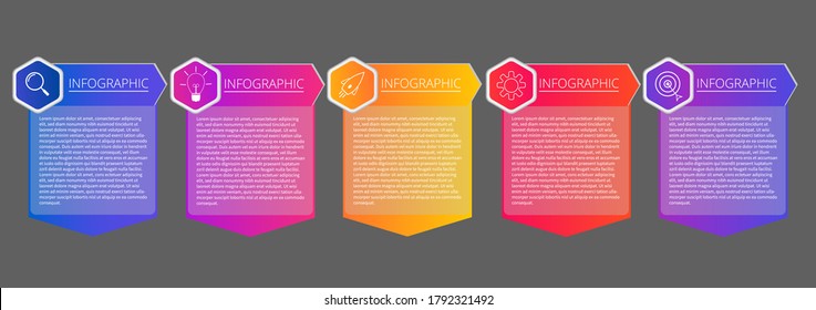 Colorfull Infograhic Step Flat Design