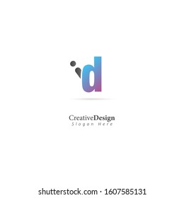 Colorfull Initial Letter I D Logo. Design Vector Logo Illustration Template