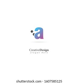 Colorfull Initial Letter I A Logo. Design Vector Logo Illustration Template