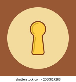Diseño de iconos de vectores de agujeros de claves coloridos
