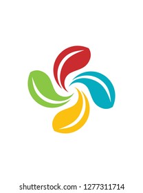 Colorfull Leaf Logo template
